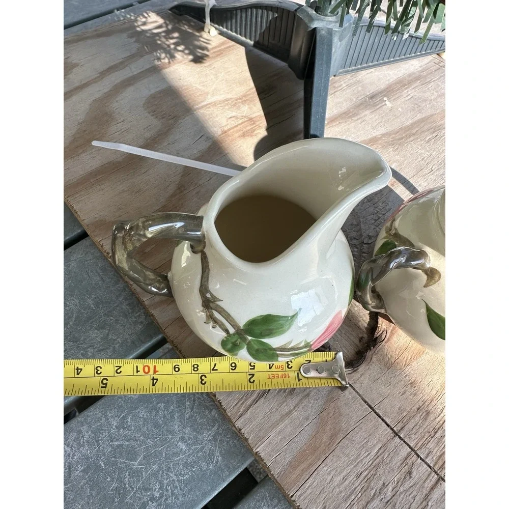 Franciscan Vintage Desert Rose Creamer and Sugar Bowl Set with Lid Flying F  **